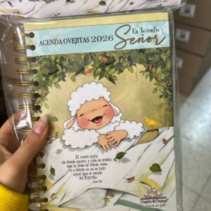 Agenda Ovejitas 2026 - Verde - Confío en ti Señor